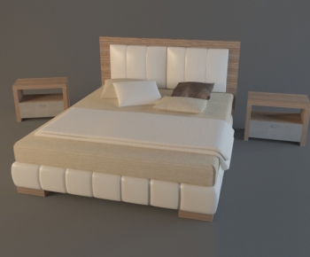 Modern Double Bed-ID:765387482