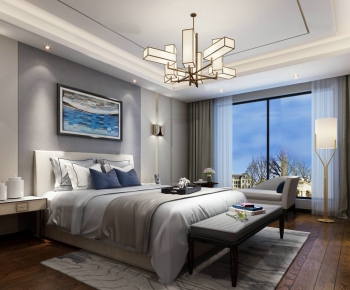 New Chinese Style Bedroom-ID:836485898