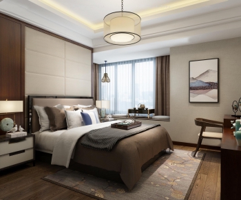 New Chinese Style Bedroom-ID:436294635