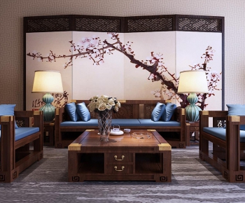 Chinese Style New Chinese Style Sofa Combination-ID:993940568