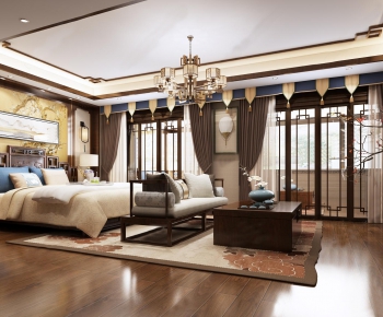 New Chinese Style Bedroom-ID:818683178