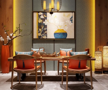New Chinese Style Dining Table And Chairs-ID:905587315