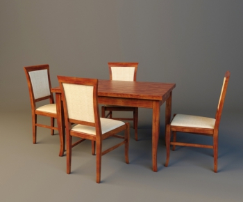 American Style Dining Table And Chairs-ID:350558898