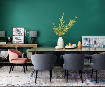 Modern Nordic Style Dining Table And Chairs-ID:801234679