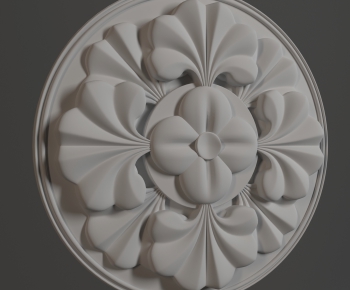 European Style Plaster Carved Top Plate-ID:573613412