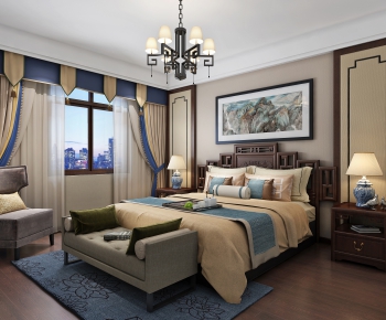 New Chinese Style Bedroom-ID:471492848