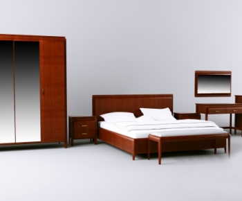Modern Double Bed-ID:813970817