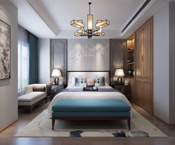 New Chinese Style Bedroom-ID:884481133