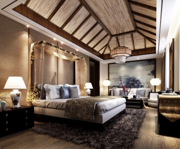 Modern New Chinese Style Bedroom-ID:994276884