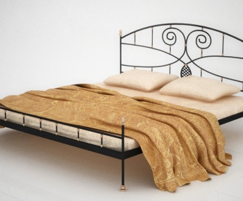 European Style Double Bed-ID:801894855