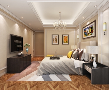 Simple European Style Bedroom-ID:445929839