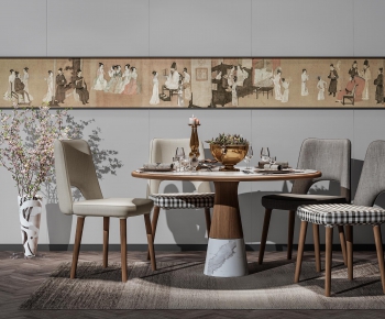 Modern Nordic Style Dining Table And Chairs-ID:335229263