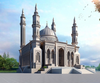 欧式古建筑清真寺-ID:755531887
