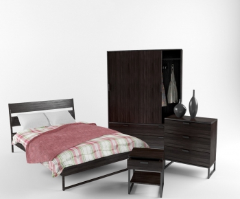 Modern Double Bed-ID:265780925