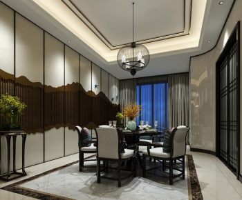 New Chinese Style Dining Room-ID:917023154