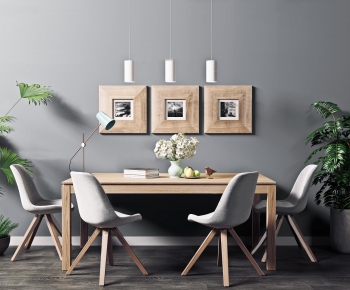 Nordic Style Dining Table And Chairs-ID:434432693