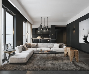 Modern A Living Room-ID:442463655