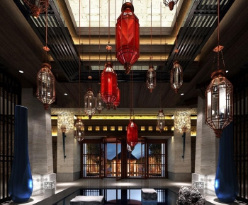 New Chinese Style Lobby Hall-ID:133059613