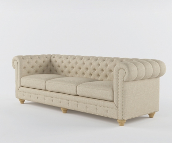 American Style Three-seat Sofa-ID:682777986