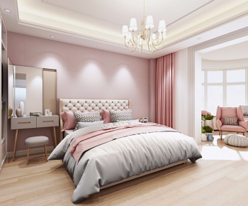 Simple European Style Bedroom-ID:432122977