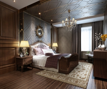 American Style European Style Bedroom-ID:725599729