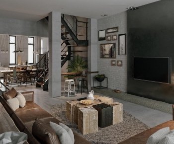 Industrial Style A Living Room-ID:761188428