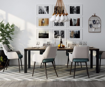 Modern Dining Table And Chairs-ID:500576782