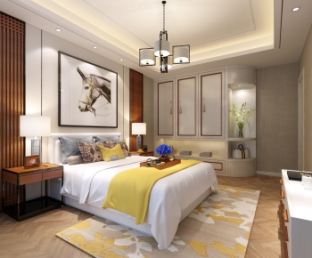 New Chinese Style Bedroom-ID:614677735