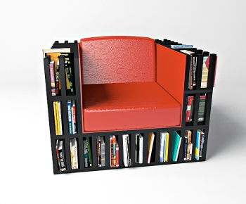 现代单人沙发书籍-ID:600593877