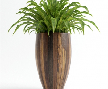 Modern Potted Green Plant-ID:609986942
