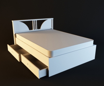 Modern Double Bed-ID:681457171