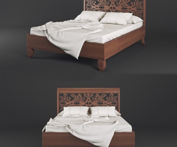 Modern Double Bed-ID:881373373