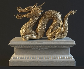 现代龙雕塑-id:19954