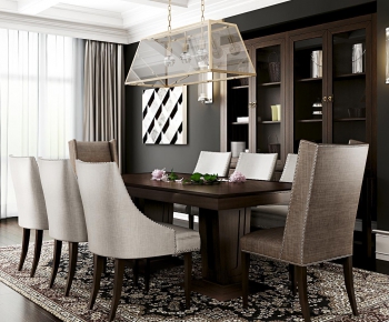 Modern American Style Dining Table And Chairs-ID:161918619
