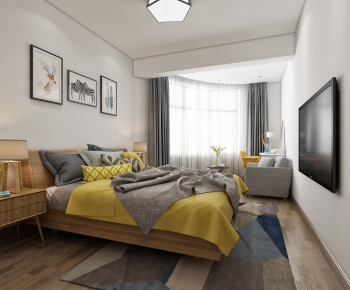 Nordic Style Bedroom-ID:255655394
