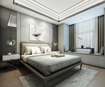 New Chinese Style Bedroom-ID:523850411