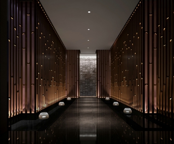 New Chinese Style Corridor Elevator Hall-ID:202298654