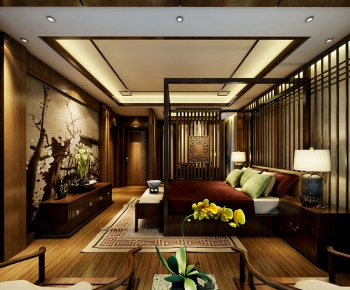 New Chinese Style Bedroom-ID:361040128