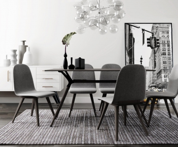 Nordic Style Dining Table And Chairs-ID:553986383