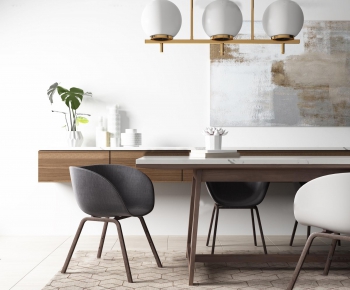 Nordic Style Dining Table And Chairs-ID:558806369