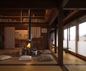 Japanese Style A Living Room-ID:815585768