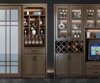 New Chinese Style Wine Cabinet-ID:100894474