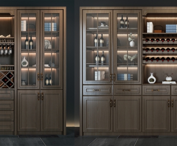 New Chinese Style Wine Cabinet-ID:931205632