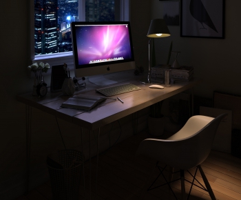 Modern Computer Desk And Chair-ID:236026712