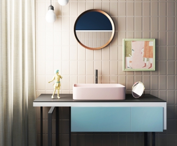 Nordic Style Bathroom Cabinet-ID:911342622