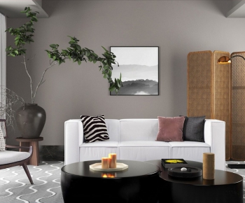 New Chinese Style A Living Room-ID:536091438