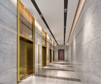 Modern Office Elevator Hall-ID:907976961