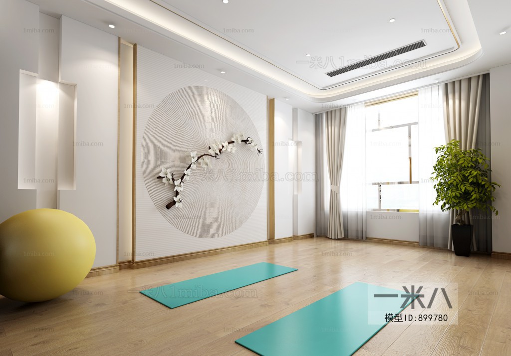 New Chinese Style Yoga Room