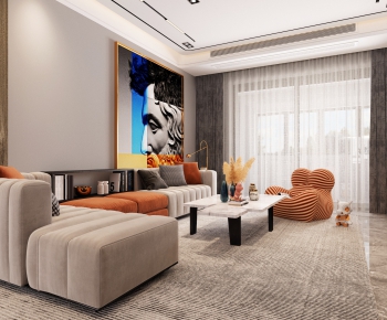 Modern A Living Room-ID:194839495