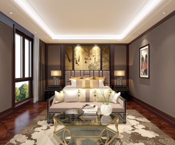 New Chinese Style Bedroom-ID:974718137